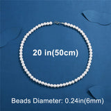 Artificial White Pearl Necklace – Stylish Choker for Men & Women