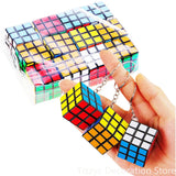 Juego de llaveros con cubo mágico mini 3x3: rompecabezas educativo de 12 piezas y obsequios para fiestas