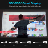 Full HD 1080P WiFi Bluetooth Projector with 300" Display and Built-in Speakers
