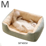 Cama de felpa para gatos: acogedora cesta con cojines para gatitos y mascotas pequeñas
