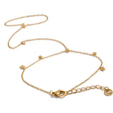 Trendy Gold Plated Stainless Steel Charm Bracelet for Women