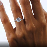2 Carat Moissanite Engagement Ring – 925 Sterling Silver Solitaire with GRA Certificate