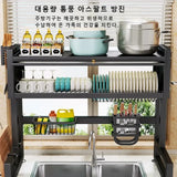 Escurridor de platos para colocar sobre el fregadero: organizador de drenaje y almacenamiento de acero inoxidable para la cocina