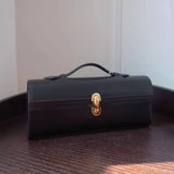 Women’s Genuine Leather Savette-Style Tote – Luxury Baguette Handbag for Everyday Elegance