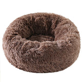 Plush Round Pet Bed - Winter Warm Cat & Dog Nest with Removable Cushion