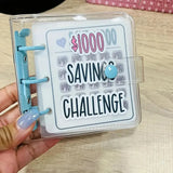 Carpeta de ahorros con desafío | Organizador de presupuesto con sobres y registro de efectivo