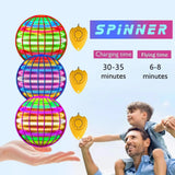 LED Flying Spinner Toy – Rechargeable Boomerang Drone with Lights for Kids & Adults