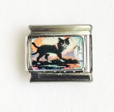 DIY Cartoon Cat Italian Charm Links for Stainless Steel Bracelets – Trendy Modular Jewelry Accessories