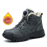 Men’s Ankle Work Boots – Lightweight Microfiber Safety Boots with Plush Lining