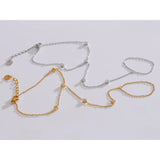Trendy Gold Plated Stainless Steel Charm Bracelet for Women