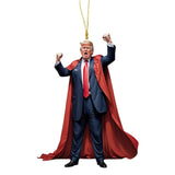 Funny Donald Trump Acrylic Hanging Ornament - Presidential Car Charm & Decor