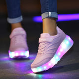 Kids Light-Up Casual Shoes – Unisex Hook & Loop Sneakers for Ages 4-12