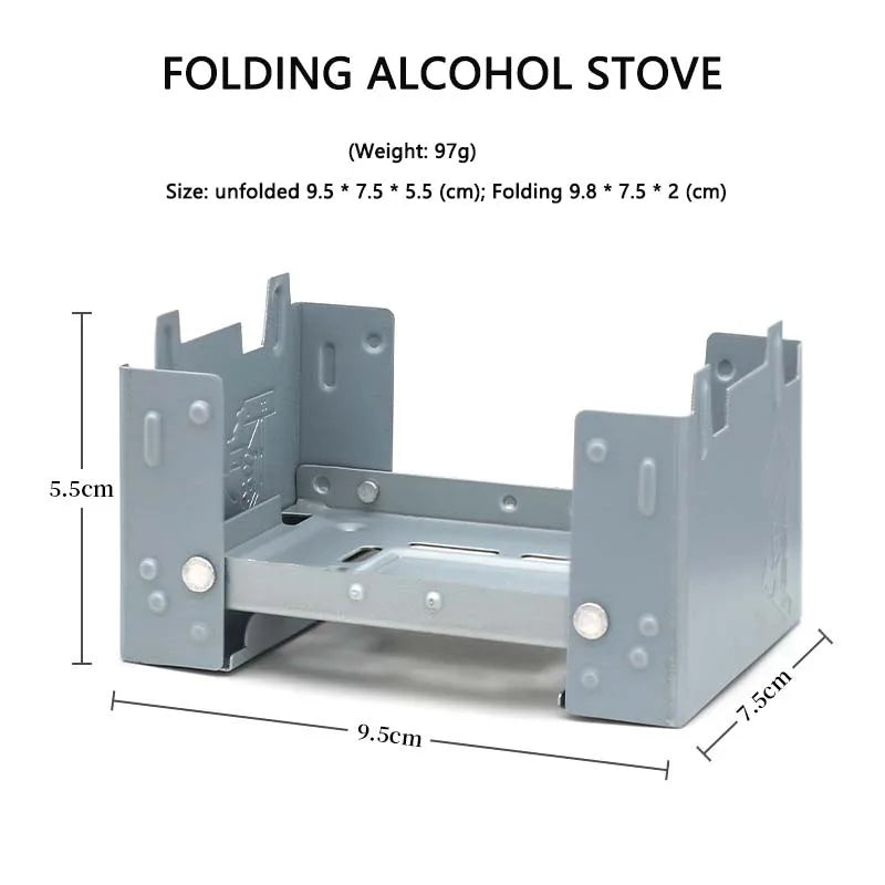 Mini Portable Solid Alcohol Stove for Outdoor Cooking