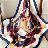 2024 Silk Square Scarf – Elegant Satin Bandana for Women
