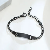 Customizable Stainless Steel Charm Bracelet - Personalized Name Bracelet for Men and Women
