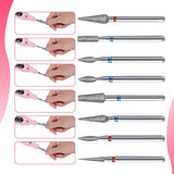 10-Piece Diamond Nail Drill Bit Set for Manicure & Pedicure – Professional Quality for Acrylic & Gel Nails