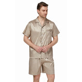 Men’s Silk Satin Pajama Set – Comfortable and Stylish Sleepwear with Elastic Waist
