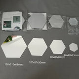 Pegatinas de pared con espejos hexagonales en 3D: decoración casera para sala de estar y dormitorio