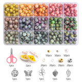 28-Color Glass Beads DIY Jewelry Making Kit – 8mm Round Crystal Beads with Accessories