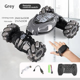 Coche acrobático RC 4WD 1:16: control por gestos, luces LED y acción de escalada con giro