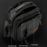 Men’s Oxford Crossbody Bag – Fashionable Box-Style Shoulder Bag with Zipper Closure