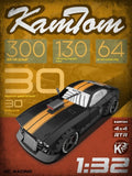 Auto deportivo de control remoto luminoso Dodge 3299 de Kamtom: auto de carreras de acrobacias y derrapes RC de alta velocidad