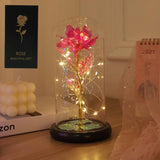 Premium Decorative Silk Rose in Glass Dome – Eternal Flower Gift for Home & Romantic Occasions