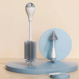 360° Rotating 3-in-1 Silicone Baby Bottle & Pacifier Cleaning Brush Set – BPA-Free, Soft & Durable