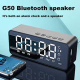 G50 Bluetooth Speaker with FM Radio, Mirror Alarm Clock & TF Card Support – Portable Wireless Audio for Home