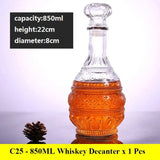Decantador de whisky novedoso: botella de vidrio sin plomo para licor, whisky escocés y bourbon