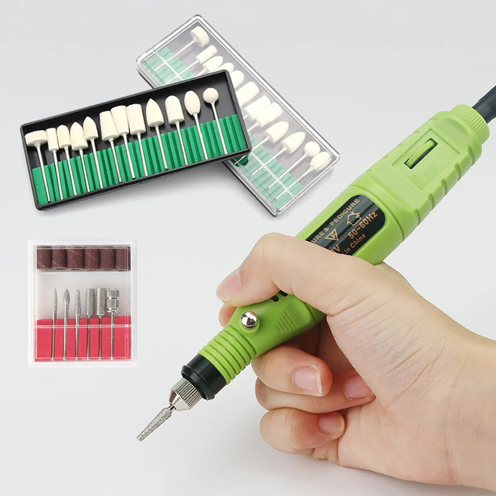 6-Color Portable Electric Nail Polishing Machine – Professional Nail Drill for Home & Salon Use