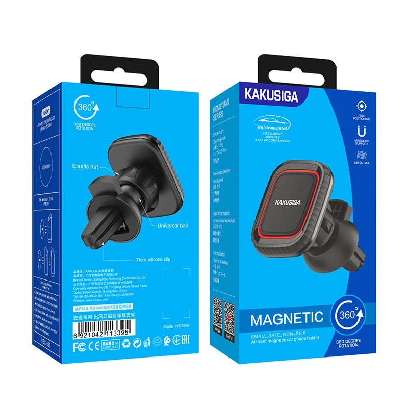 Universal Magnetic Car Phone Holder – 360° Rotating Car Mount for Secure, Hands-Free Driving