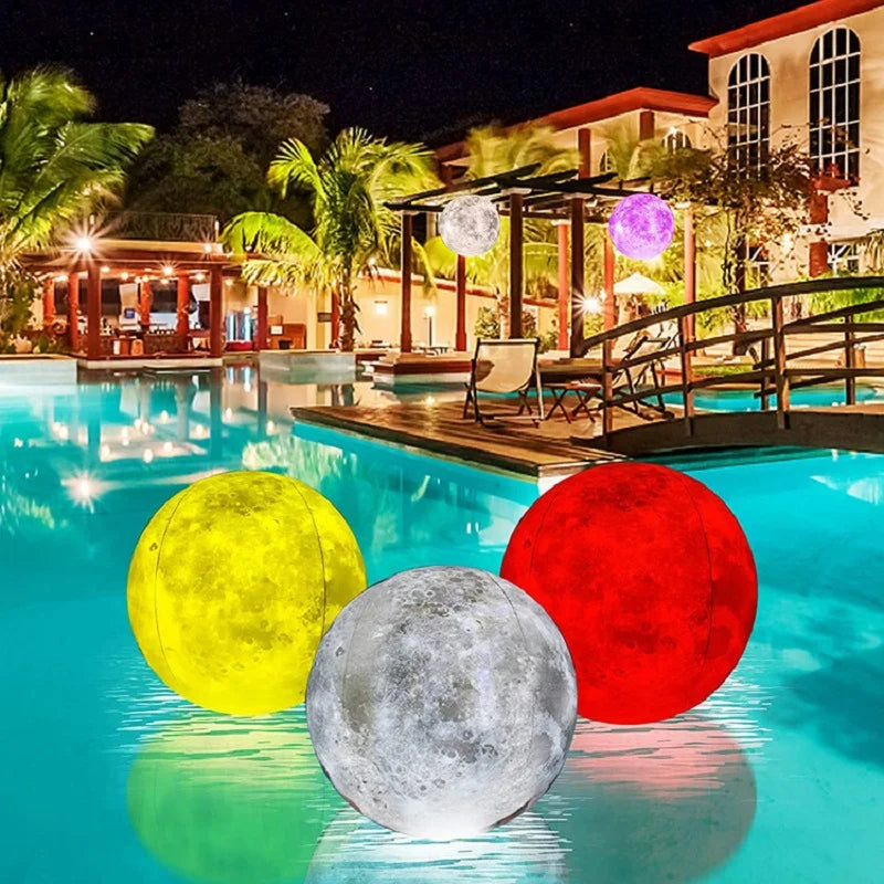 40cm LED Moon Light Ball - 16 Color Remote Control Inflatable Floating Decor