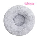 Plush Donut Cat Bed - Super Soft Washable Pet Nest (5 Sizes, 20 Colors)