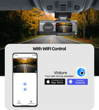 4K Dual Dash Cam with Night Vision – Front & Rear Recording, WiFi, GPS, 24H Parking Mode