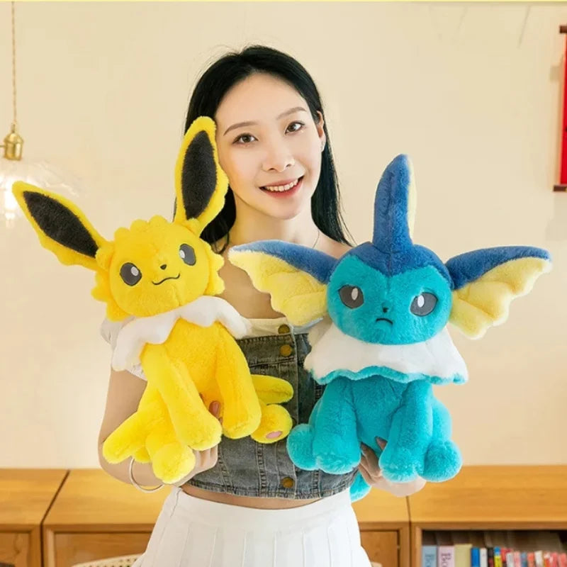 Jumbo Vaporeon & Jolteon Pokémon Plush Set – Super Soft Stuffed Animals & Pillows