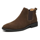 Men’s Chelsea Boots – Comfortable Slip-On Cow Suede Boots with Rubber Outsole for All-Day Wear