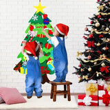 Árbol de Navidad de fieltro para hacer uno mismo con luces LED y 32 adornos: actividad divertida para las fiestas para niños