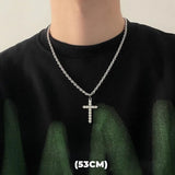 💎 Collar de doble capa con estrella de circonita estilo hip hop: cadena colgante de acero de titanio de moda para hombres y mujeres 💎