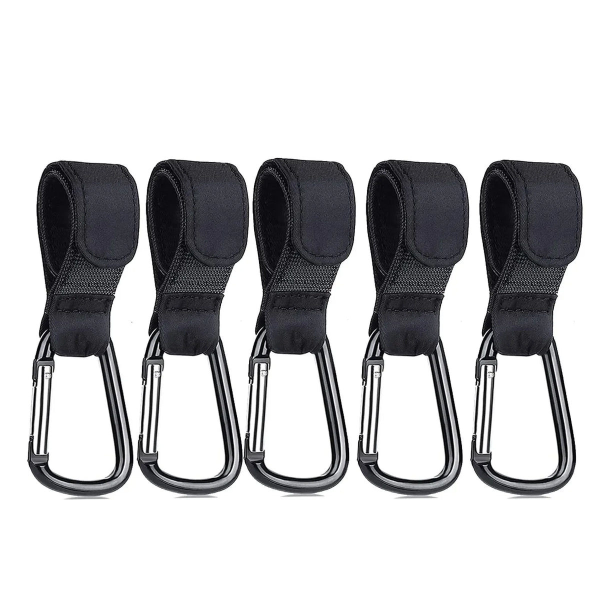 Ganchos para cochecitos de aleación de aluminio: mosquetones resistentes para bolsos y organizadores