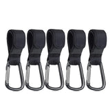 Ganchos para cochecitos de aleación de aluminio: mosquetones resistentes para bolsos y organizadores