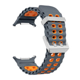 Correa deportiva de silicona de primera calidad para Samsung Galaxy Ultra de 47 mm: diseño sin espacios, correa de dos tonos 