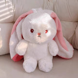 25cm Strawberry Carrot Bunny Plush Toy - Transformable Cuddly Rabbit Doll for Kids
