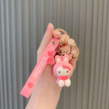 Sanrio Hello Kitty Keychain Set - Cute Kuromi & Cinnamoroll Keyrings for Girls