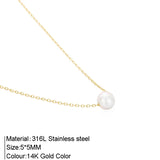 Trendy Stainless Steel Moon Pendant Necklace – Elegant & Durable Jewelry for Women
