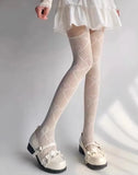 High-Waist Sexy Fishnet Stockings for Women – One Size, Stretchable Mesh Tights