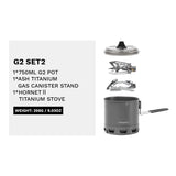 Lightweight Portable Outdoor Gas Stove and Camping Cookware Set