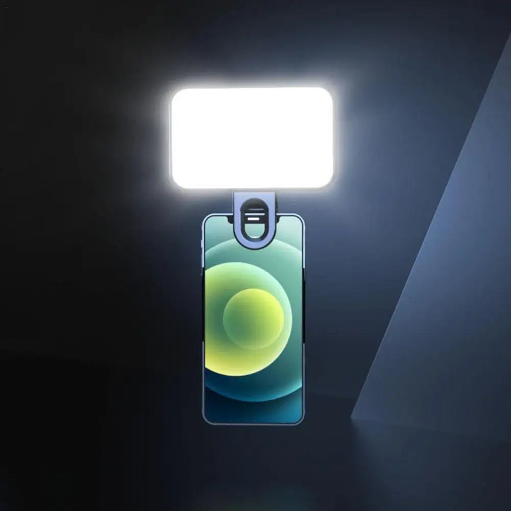 Clip-On LED Selfie Ring Light - Adjustable Phone/Laptop Light for Video Calls & Photography
