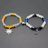 Elastic Beads Love Magnetic Attraction Couple Bracelet - Resin Friendship Bracelets for Men and Women