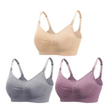 3-Piece Wire-Free Nursing Bra Set – Comfortable Maternity Bra for Breastfeeding Moms